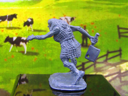 Female Troll Hag W/ Butcher's Cleaver Monster Encounter Mini Miniature Model