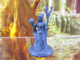 Mage Summoner Female Cultist Zealot Mini Miniatures 3D Printed Resin Model