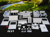 
              Village Center Mill, Stable, Blacksmith, & Shops Scatter Terrain Scenery 3D
            