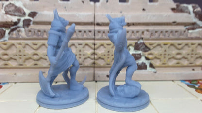 Egyptian Anubis Warrior Pair Mini Miniature Figure 28/32mm D&D 3D Printed Resin