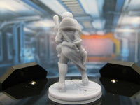 
              Female Space Bounty Hunter Mini Miniature Figure Scenery Terrain 3D Printed
            