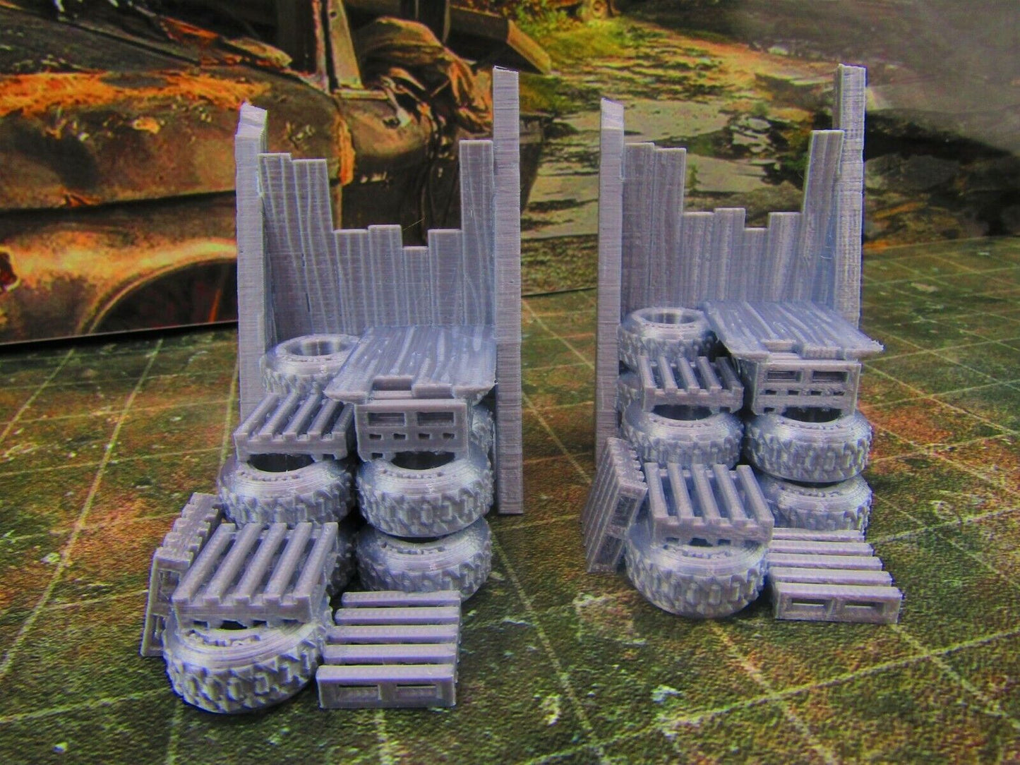 2pc Junk Pile Lookout Watch Posts Scatter Terrain Scenery Wasteland Apocalypse