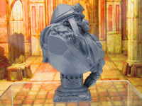 
              Dwarven Aviator / Canonneer's Bust Statue Resin 3D Printed Model RPG Fantasy Gam
            