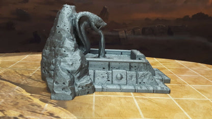 Snake Altar Fountain Scatter Terrain Scenery Miniature Tabletop Fantasy Games