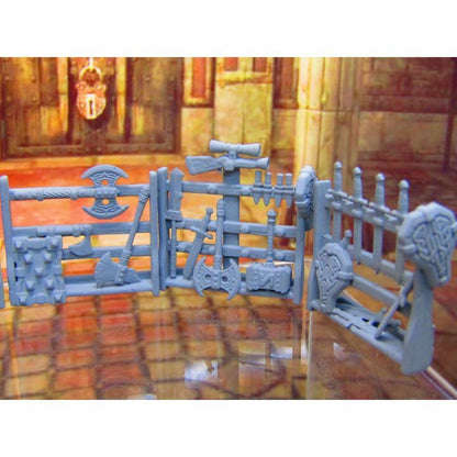 Set of 5 Weapon Racks Scatter Terrain Scenery Props Miniatures