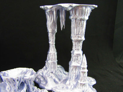 Wet Cavern Stalagmite Stalactite Set w/ Roper Monster Scatter Terrain Scenery 3D