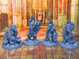 4pc Goblin War Party Fighters Warriors Mini Miniature Figure 3D Printed Model