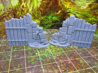 Jungle Temple Entrance Gateway Doors Scatter Terrain Scenery 3D Printed Model