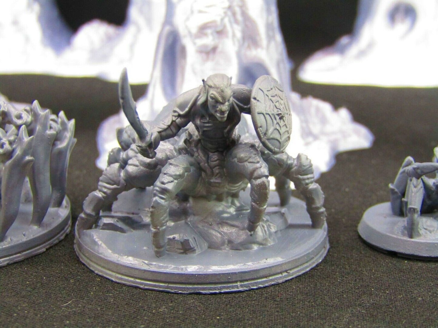 Spider Lair w/ Spiders & Spider Elf Hybrids Scatter Terrain Scenery 3D Print