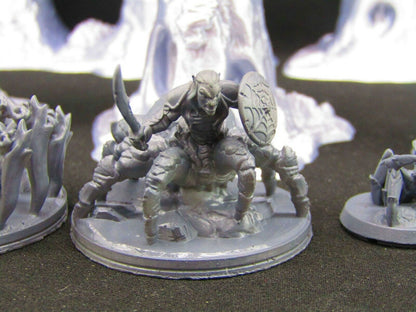 Spider Lair w/ Spiders & Spider Elf Hybrids Scatter Terrain Scenery 3D Print