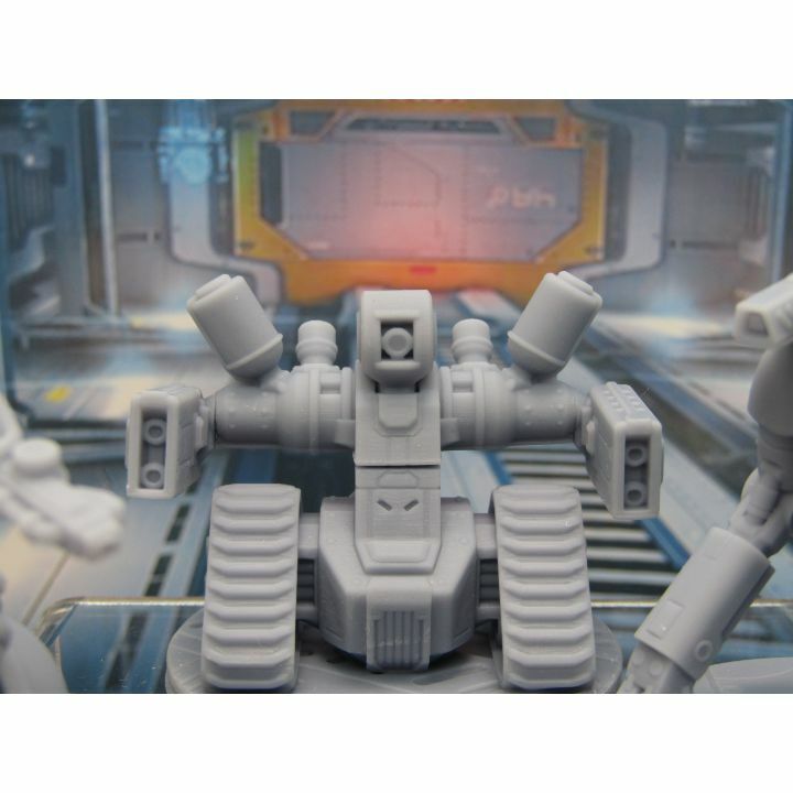 Lot of 3 War Droids Battle Robots Mini Miniature 3D Printed Figure Model