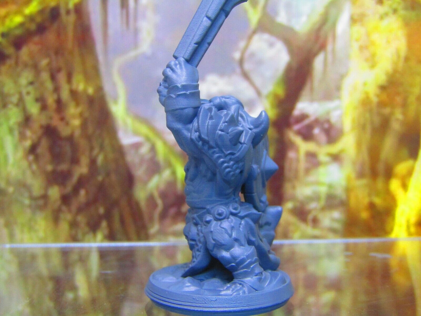 Orc Fighter Warrior Soldier w/Club/Shield Mini Miniature Figure 3D Printed Model