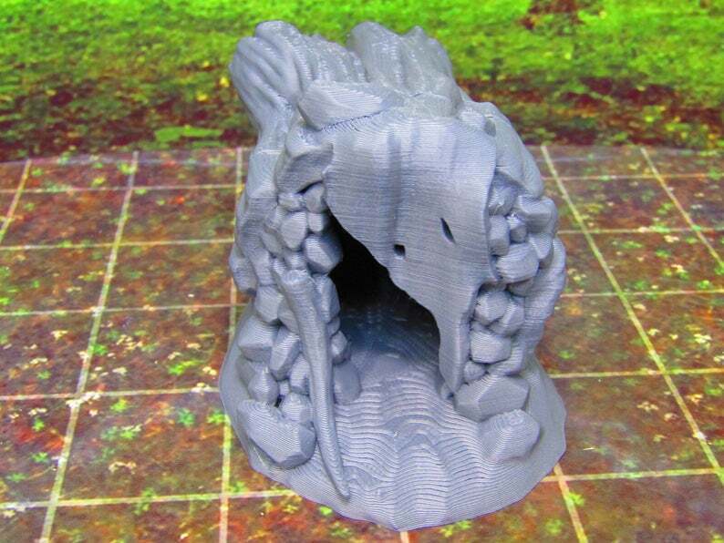 Hollowed Log Tree House Hut Scatter Terrain Scenery 3D Printed Figure Model