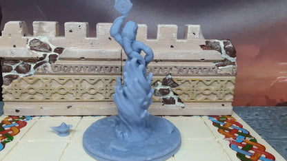 Water Genie Djinn W/ Lamp Mini Miniatures Figure Tabletop Game 3D Printed Resin