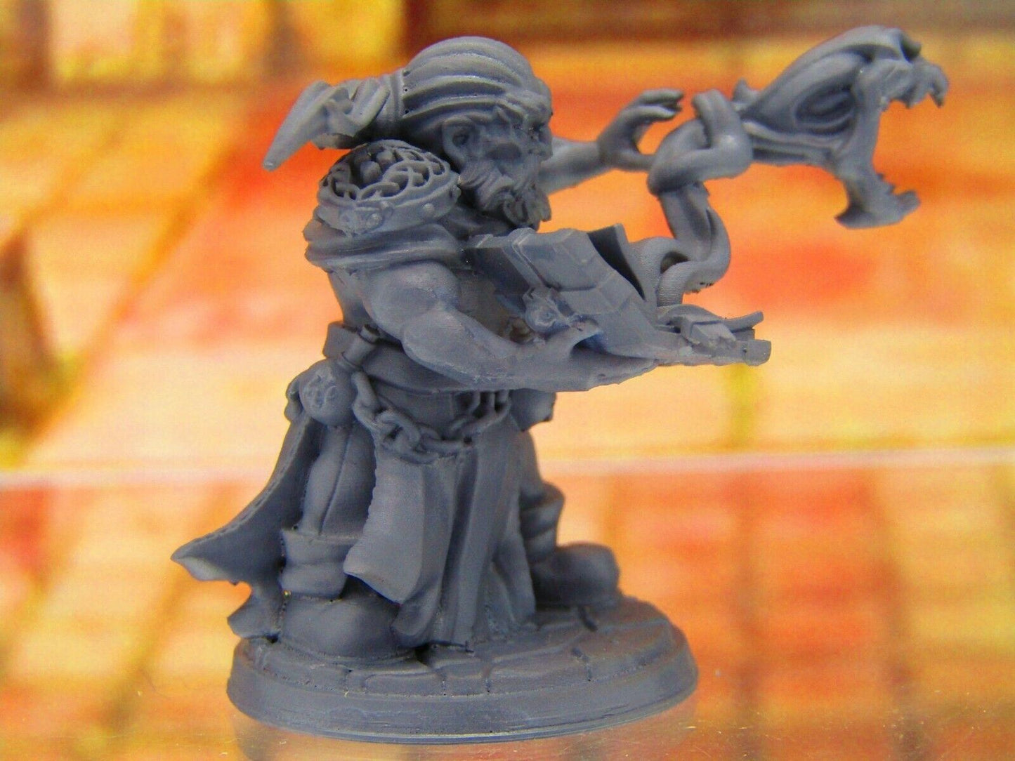 Kenus Soulstealer Necromancer Wizard Sorcerer Dwarf Mini Miniature 3D Printed