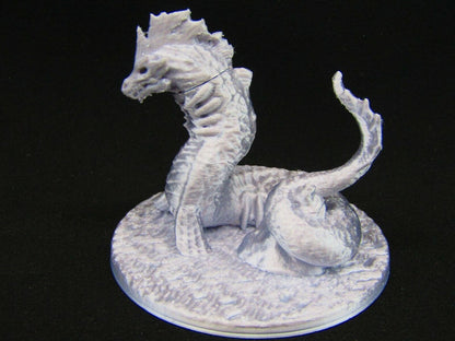 Undead Sea Serpant Mini Miniature Figure 3D Printed Model 28/32mm Scale RPG