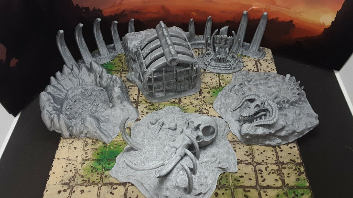 Boneyard Wasteland Scatter Terrain 28mm Scale Dungeons & Dragons Miniature Model