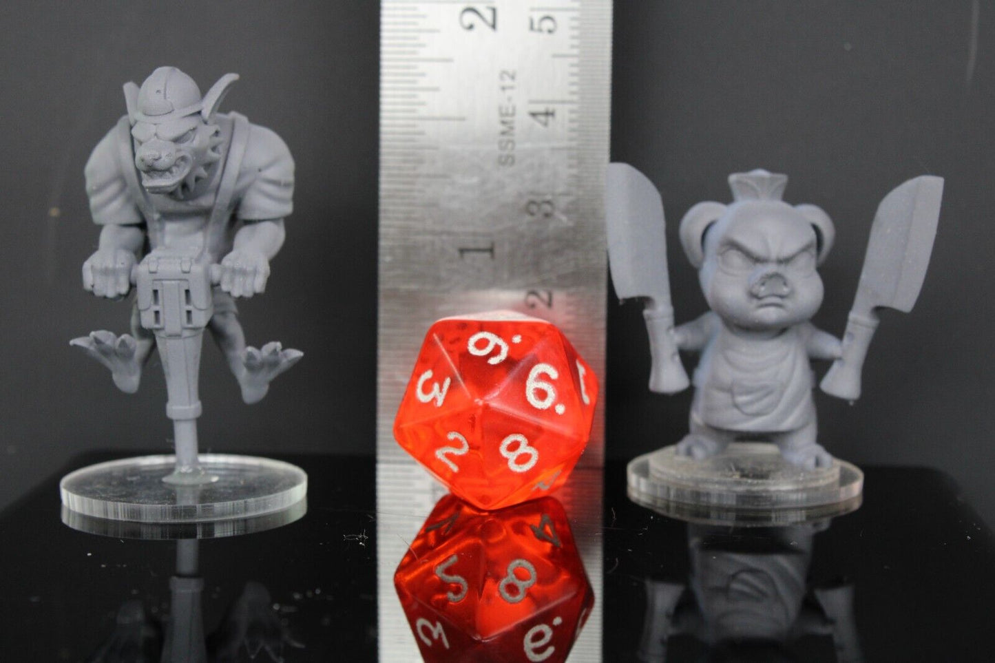 4pc 3 Little Pigs & Big Bad Wolf Mini Miniature RPG Tabletop Gaming D&D