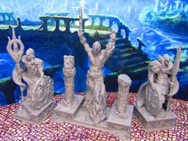 Atlantis Deep Sea Warrior Atlantean Statues Scenery Scatter Terrain Props