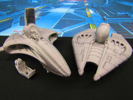 Star Fighter Space Ship Pair Scenery Scatter Terrain 3D Printed Model 3D Print