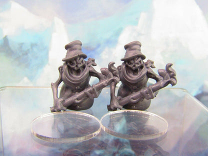 Evil Snowman Monster Pair Mini Miniature Figure 3D Printed Model 28/32mm Scale