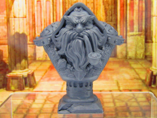 Dwarven Bounty Hunter's Bust Statue Resin 3D Printed Model RPG Fantasy Games