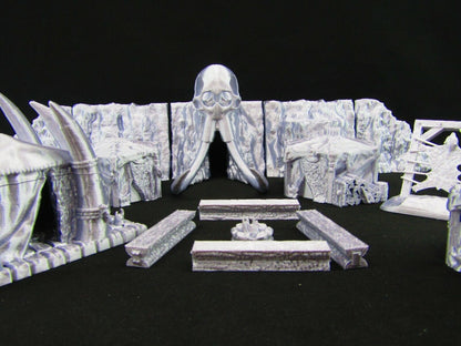 Barbarian Village Camp Set Scatter Terrain Scenery 3D Printed Mini Miniature