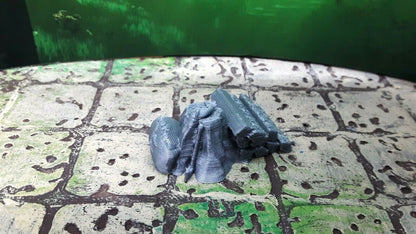 4 Piece Camp Set Cooking Fire, Hitch Post, Miniature Dungeons & Dragons 28mm