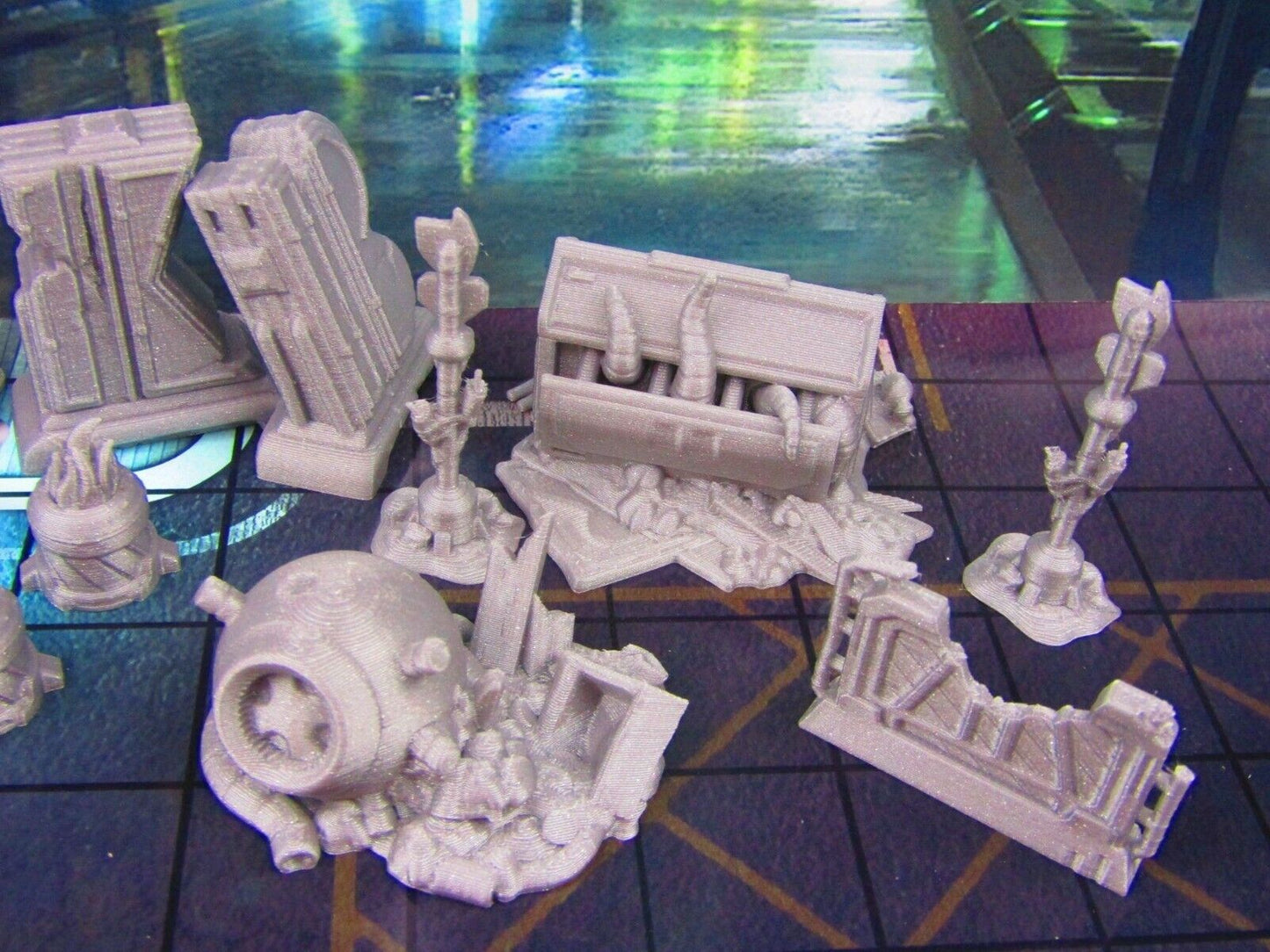 14pc Junkyard Scrap Garbage Scenery Scatter Terrain 3D Printed Model 3D Print