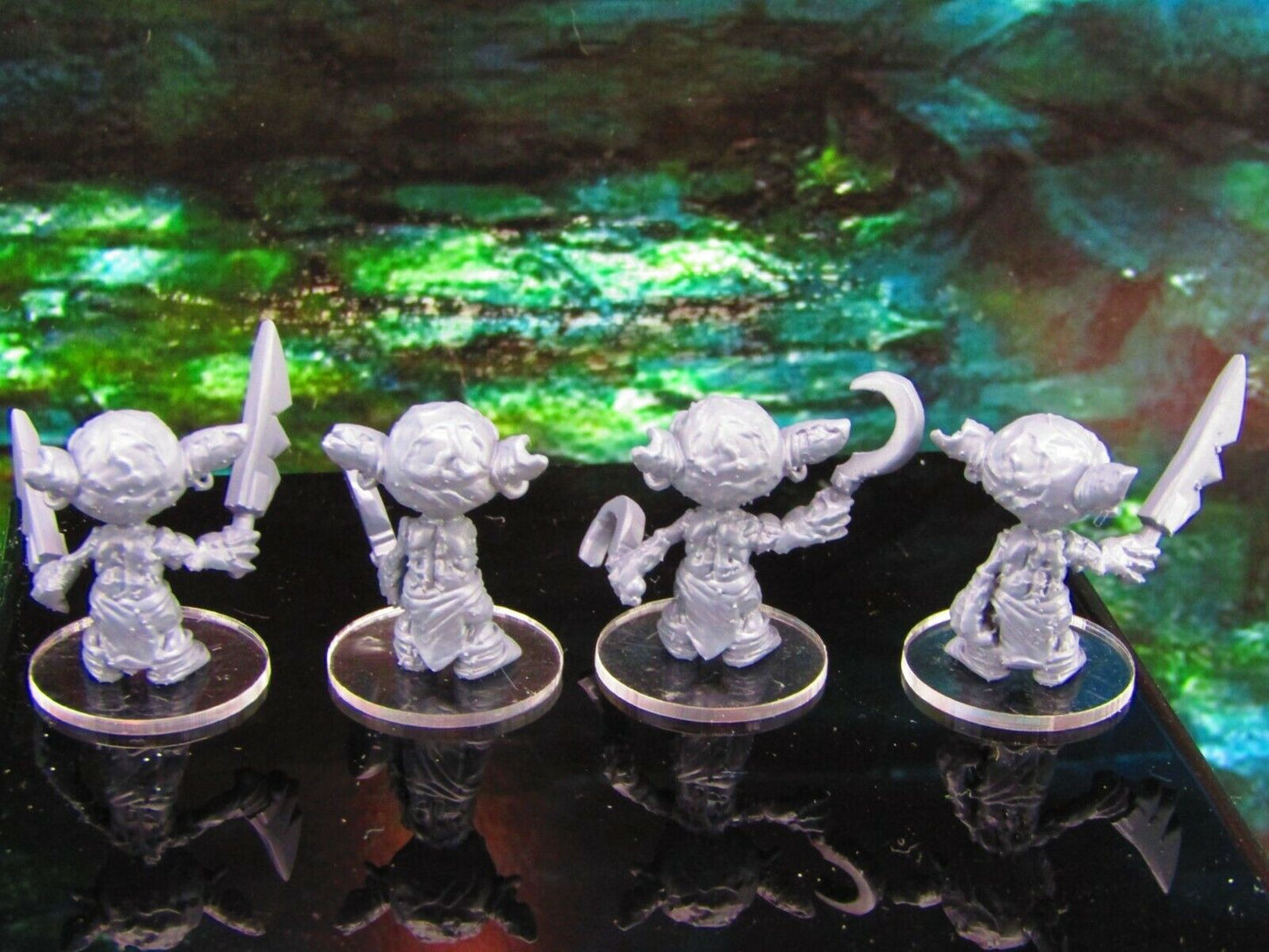 4pc Undead Zombie Goblin Raider Set Mini Miniature Model Character Figure