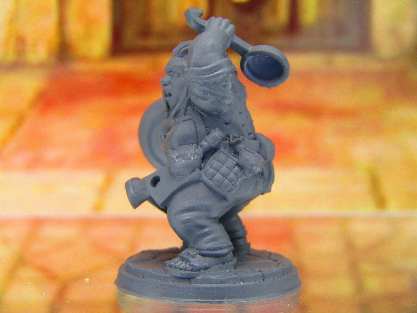 Mimma the Warrior Housewife Dwarf Mini Miniature 3D Printed Model 28/32mm Scale