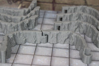 
              8pc Dry Cavern Dungeonsticks Corner Curves Walls Map Tile Set Scenery D&D
            