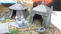 
              12 Piece Market Bazaar Set Scatter Terrain Tabletop Scenery Dungeons & Dragons
            