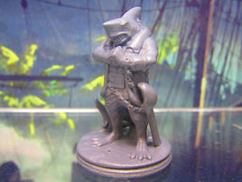 Sharkman Pirate w/ Cutlass Sword Mini Miniature Figure 3D Printed Model 28/32mm