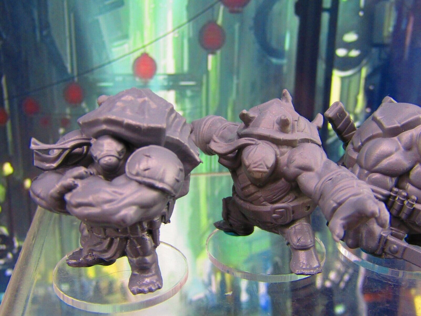 4pc Tortle Ninja Team Turtle Man Race Mini Miniature Figure 3D Printed Model