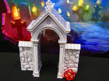 Cemetery Grand Entrance Entryway for Graveyard / Cemetery Scatter Terrain