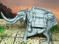 
              2 Piece Travelling Merchant w/ Pack Elephant Mini Miniature Figure 28-32mm D&D
            