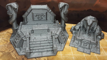 6 Piece Snakefolke Serpent Encounter Set Scatter Terrain Scenery Tabletop Gaming