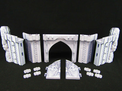 Small Fortress Walls Set Scatter Terrain Scenery 3D Printed Mini Miniature Model