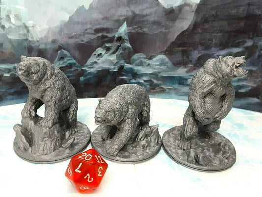 Large Bears Miniature Mini Figure Tabletop Game Piece Dungeons & Dragons D&D