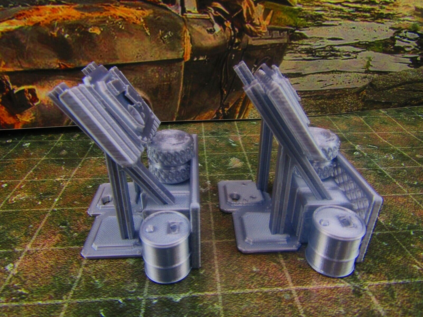 2pc Junk Wall Settlement Barricade F Scatter Terrain Scenery Wasteland