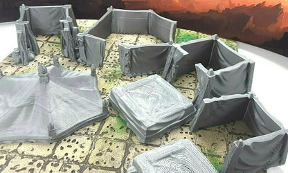 8 Piece Desert Tent Camp Set Scatter Terrain Tabletop Scenery Dungeons & Dragons