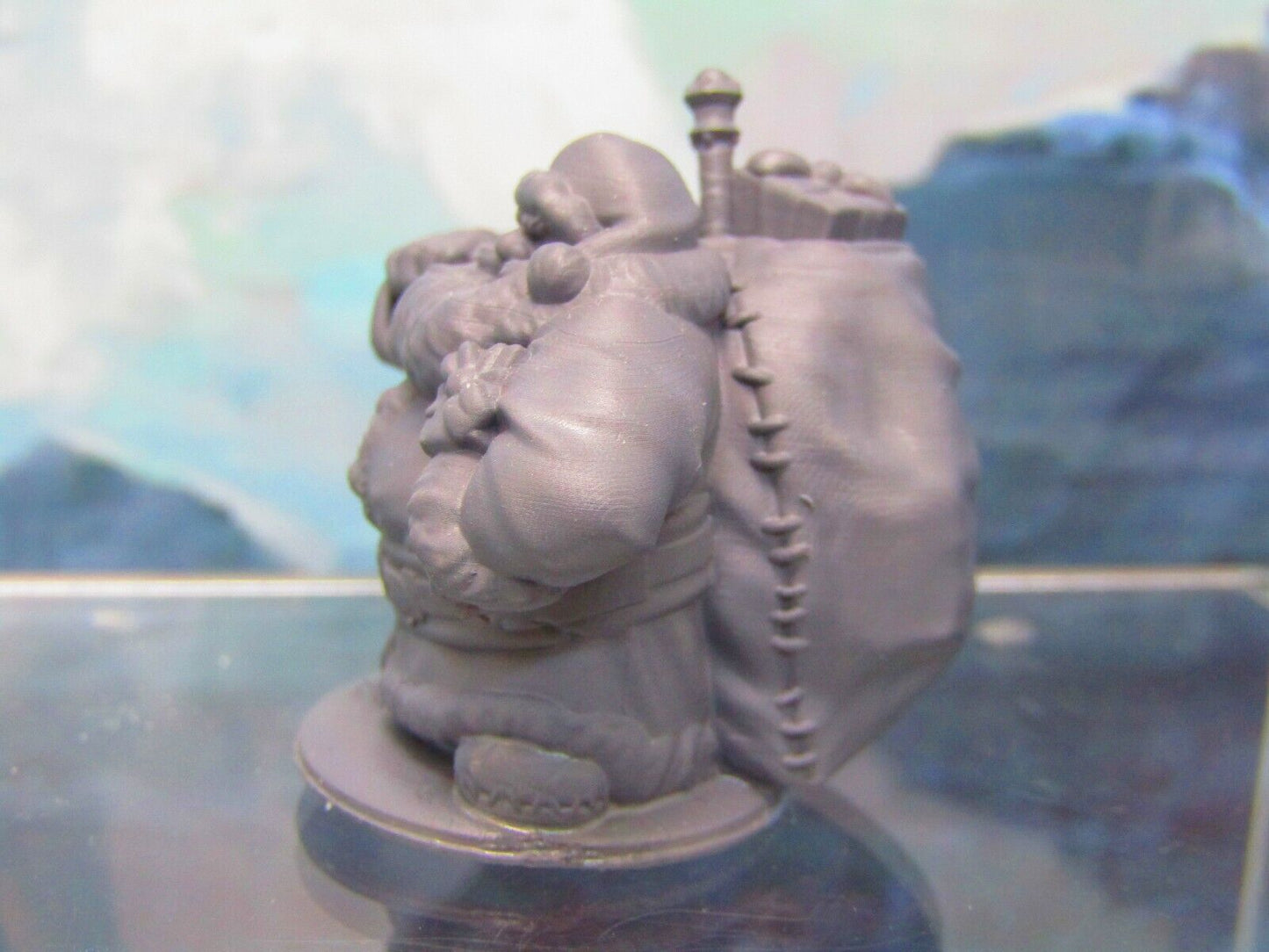 Dwarven Santa Claus Dwarf Christmas Mini Miniature Figure 3D Printed Model