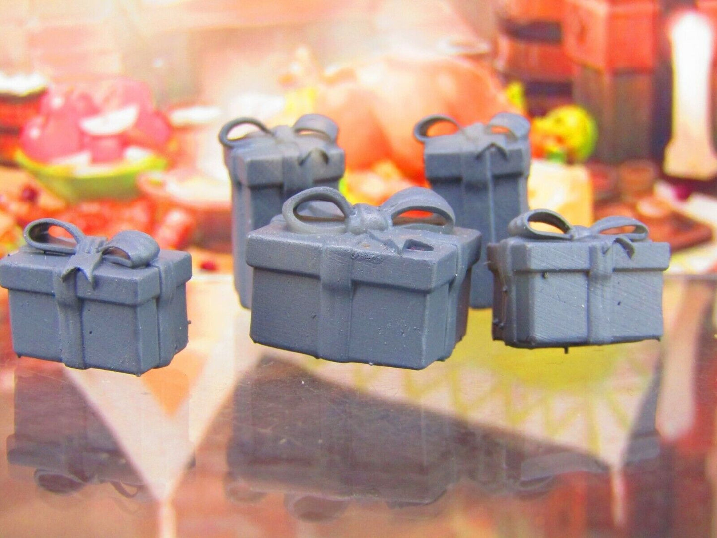 5x Christmas Presents Gifts Scatter Terrain Scenery Tabletop Gaming Mini