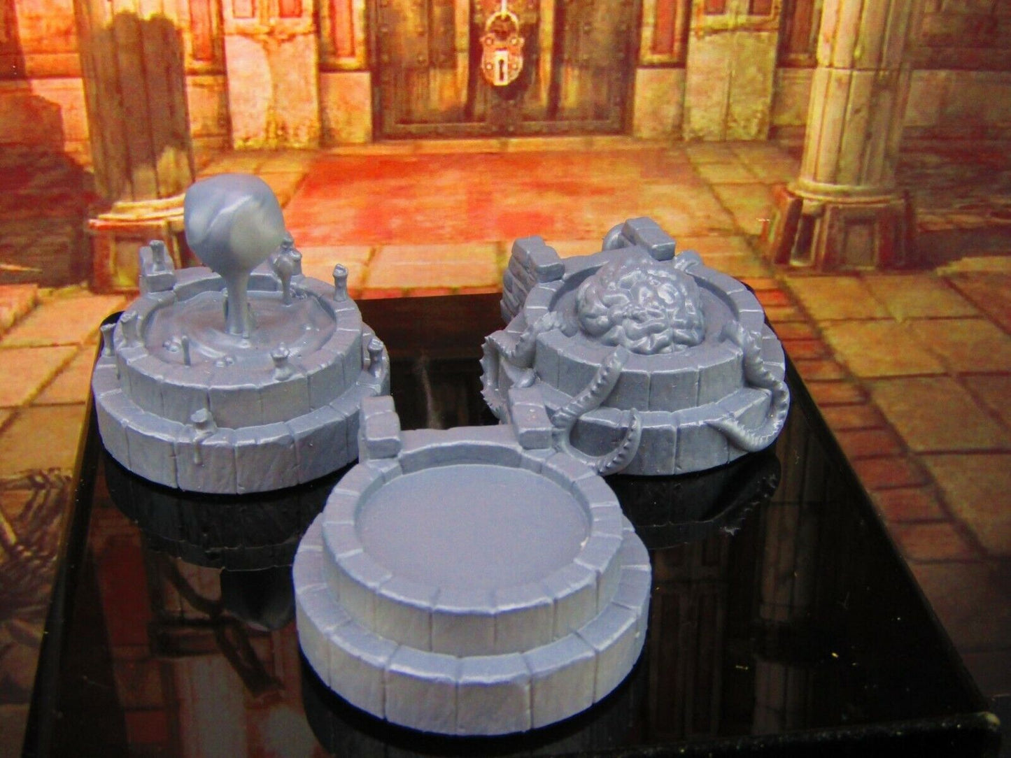 3pc Mind Horror Brain / Growth Pools Scatter Terrain Scenery Mini Miniature