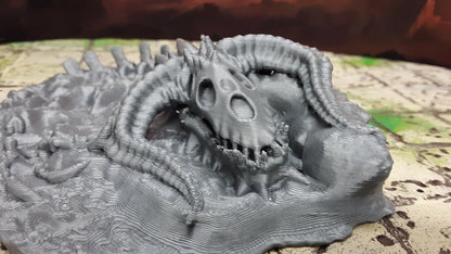 Boneyard Dead Dragon Skeleton 28mm Scale Dungeons & Dragons Scatter Terrain