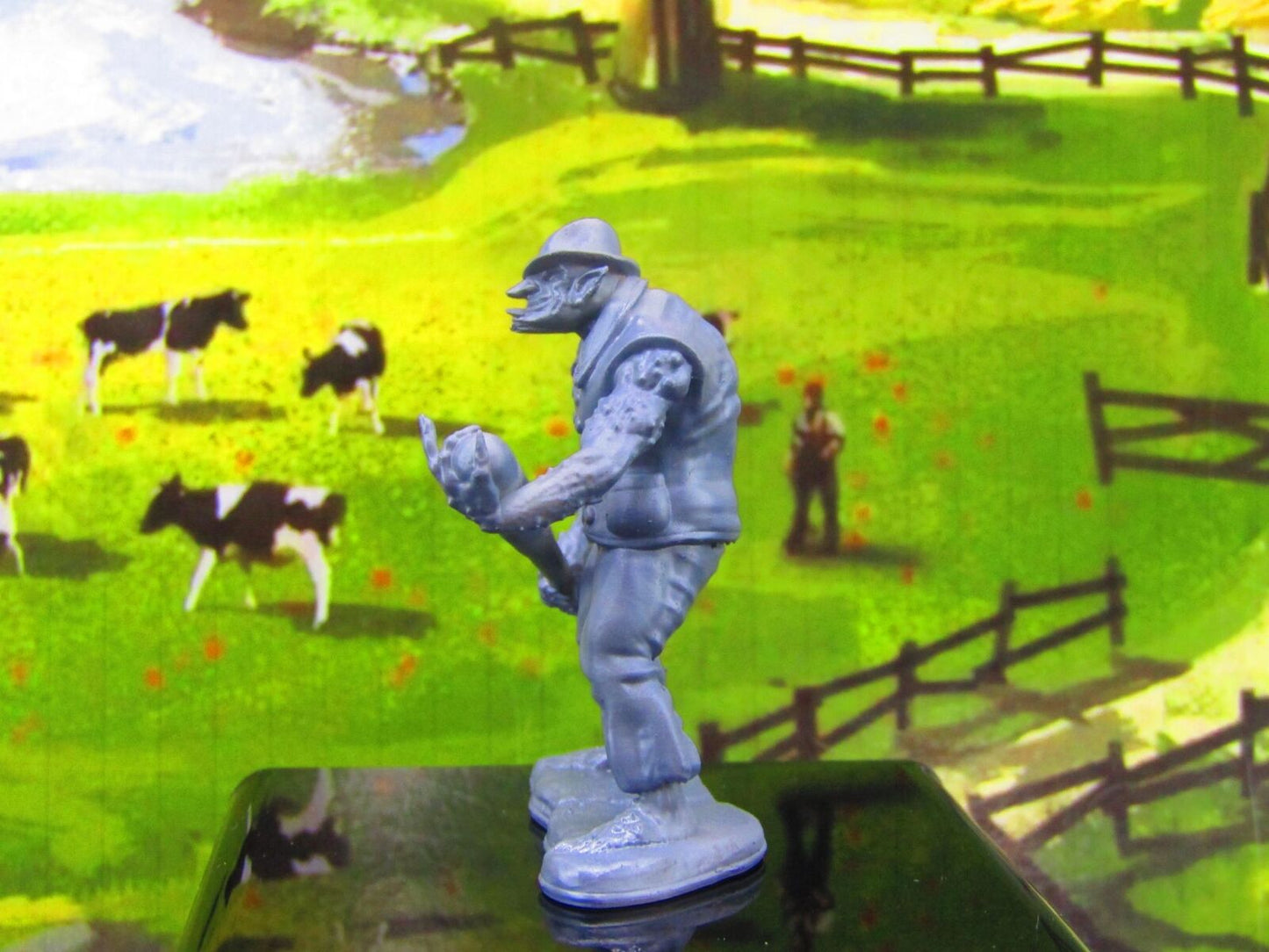 Gangster Troll Shooting the Bird Monster Encounter Mini Miniature Model
