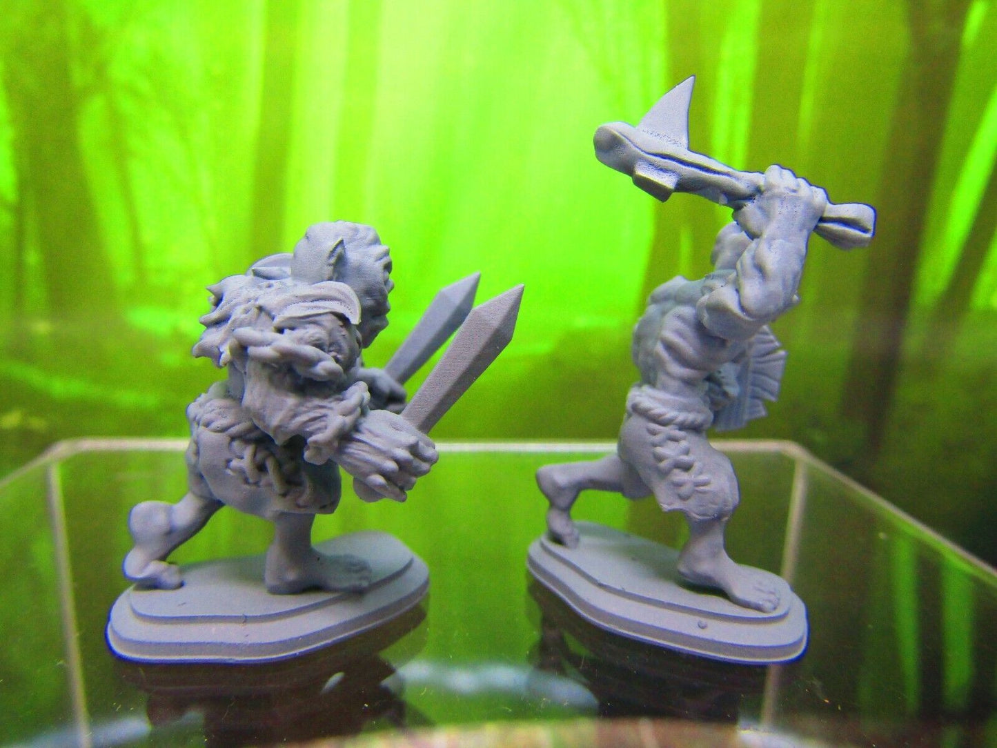 Pair of Goblin Fighters Monsters Mini Miniature 3D Printed Model 28/32mm Scale