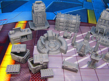 14 pc Mechanic's Bay Garage Workshop Scatter Terrain Scenery Miniature