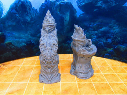 Merfolk Underwater City Entryway and Throne Scenery Scatter Terrain Props